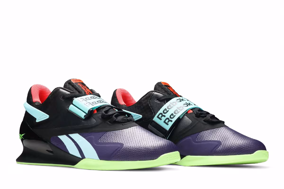 Reebok Legacy Lifter 2 Black Neon Mint, view 9