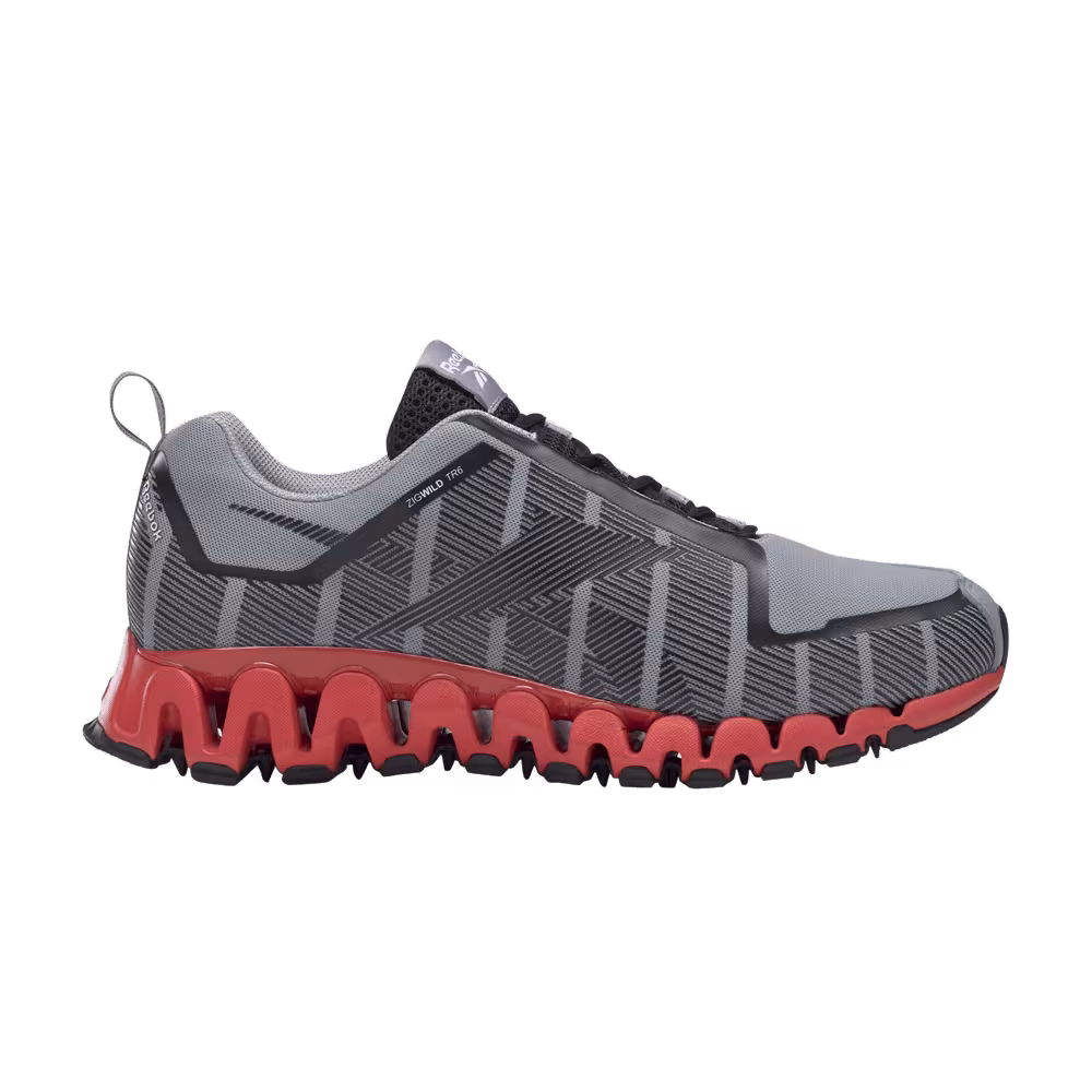 Reebok ZigWild Trail 6 Grey Dynamic Red