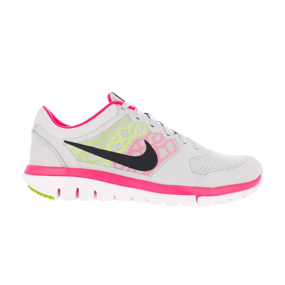 Nike Women's Flex 2015 RN Pure Platinum Hyper Pink