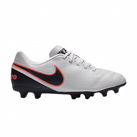 Nike Jr Tiempo Rio 2 FG R GS 'Pure Platinum Hyper Orange'