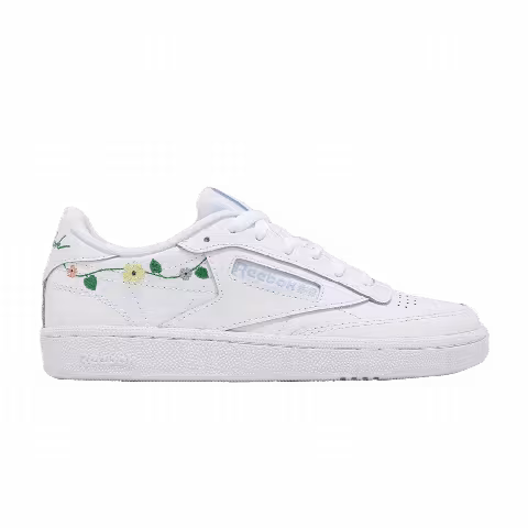 Reebok Wmns Club C 85 'Embroidered Floral - White Pale Blue'