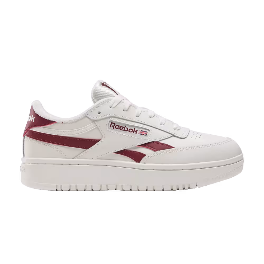 Reebok Women's Club C Double Revenge Chalk Classic Burgundy