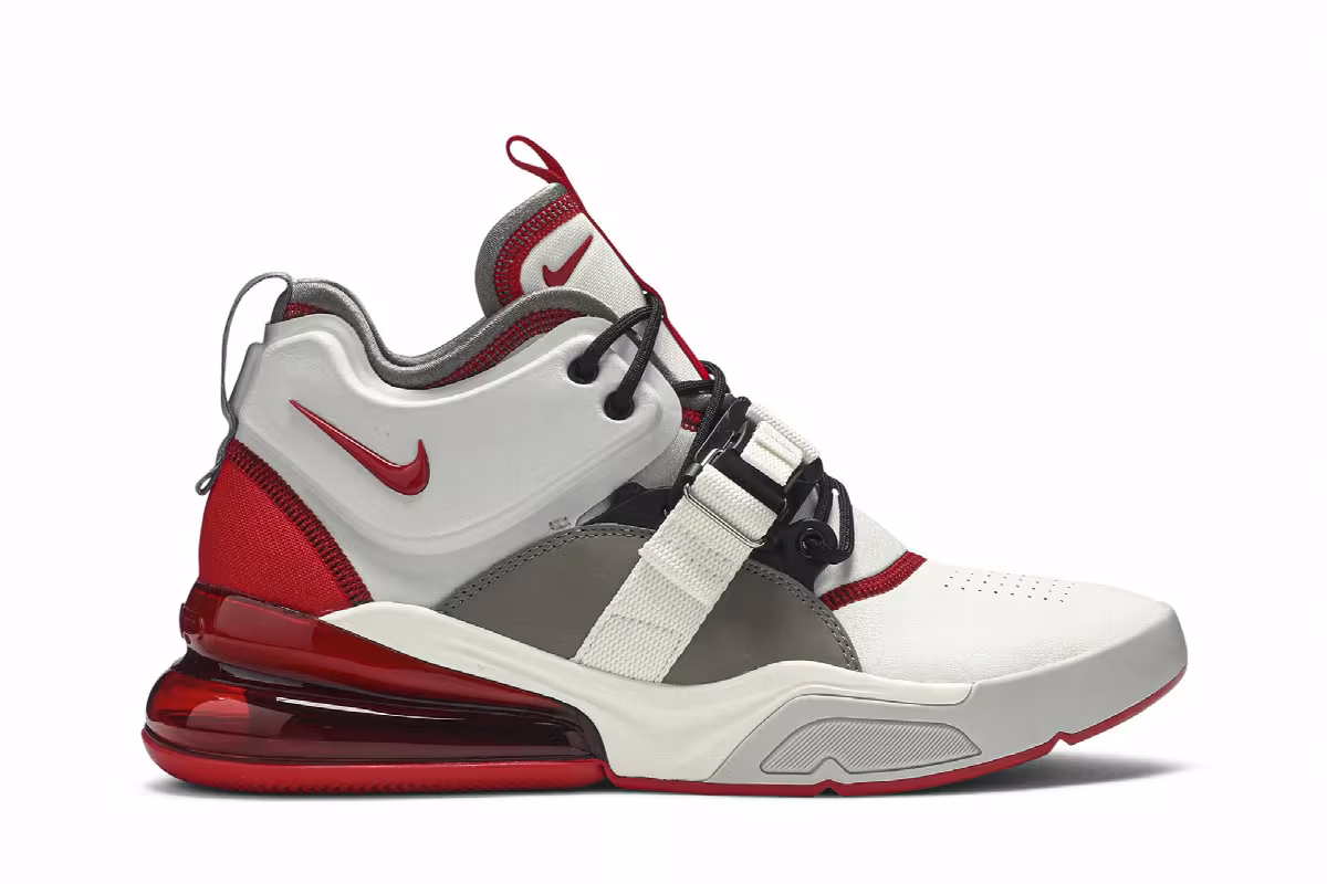 Nike Air Force 270 White University Red, view 2