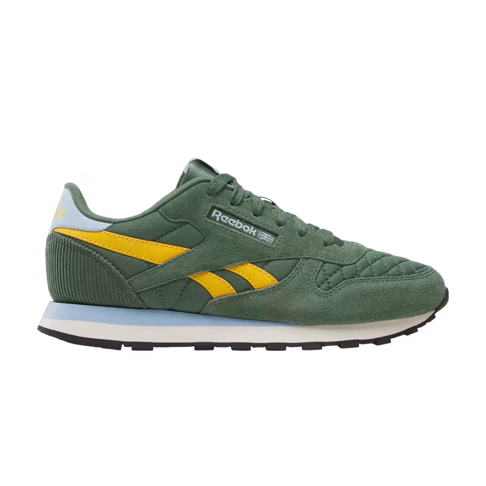Reebok Classic Leather Big Kid Escape Green Fierce Gold
