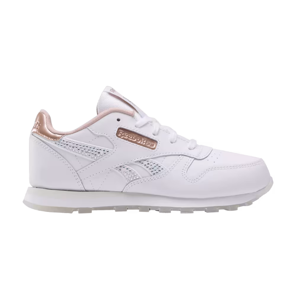 Reebok Classic Leather Little Kid Rose Gold Pearls
