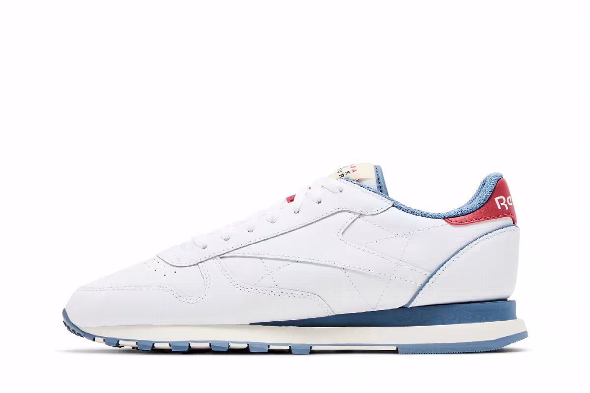 Reebok Classic Leather White Blue Slate, view 4