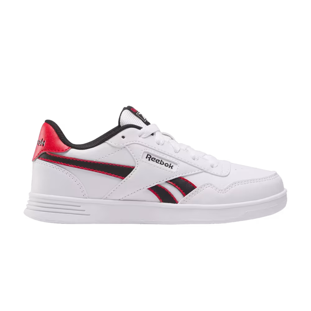 Reebok Court Advance Little Kid White Black Vector Red