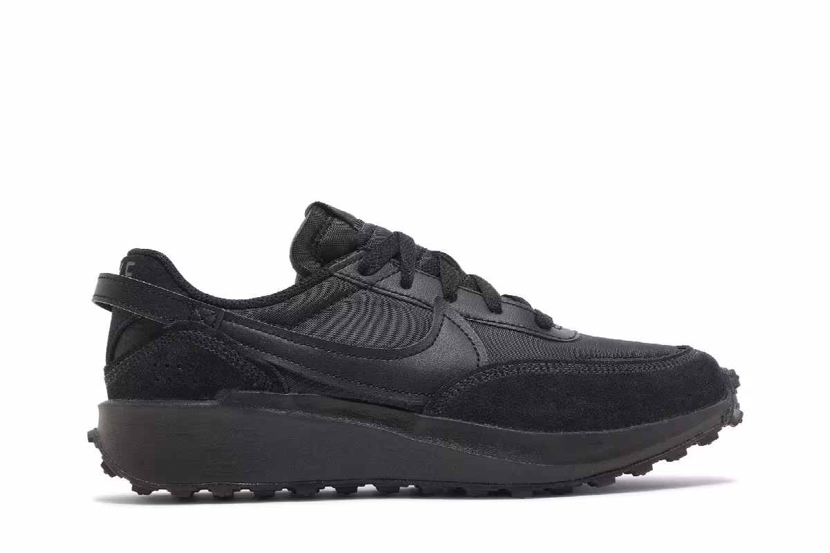 Nike Women's Waffle Debut Triple Black, view 2