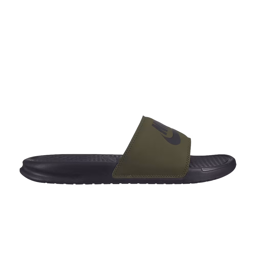 Nike Benassi JDI Slide Black Cargo Khaki