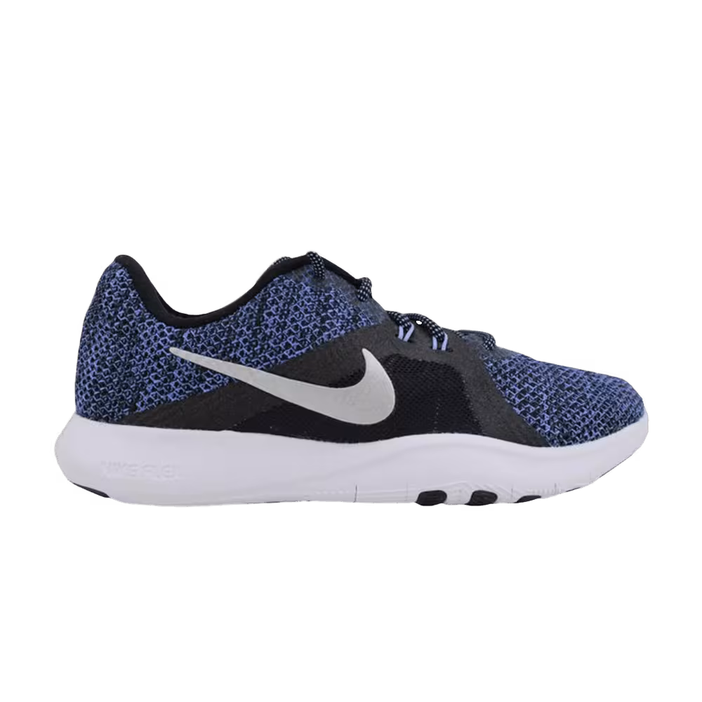 Nike Women's Flex Trainer 8 Premium Black Metallic Silver
