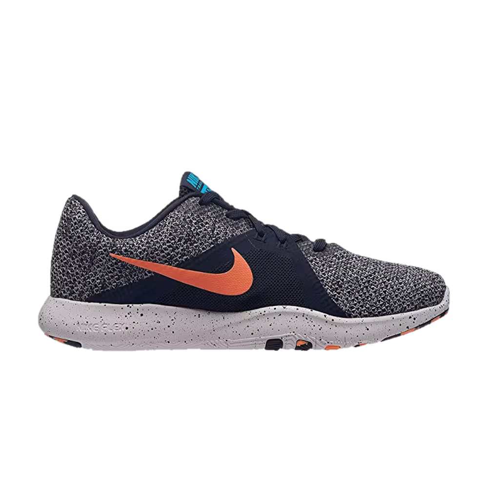 Nike Women's Flex Trainer 8 Print Obsidian Orange Pulse