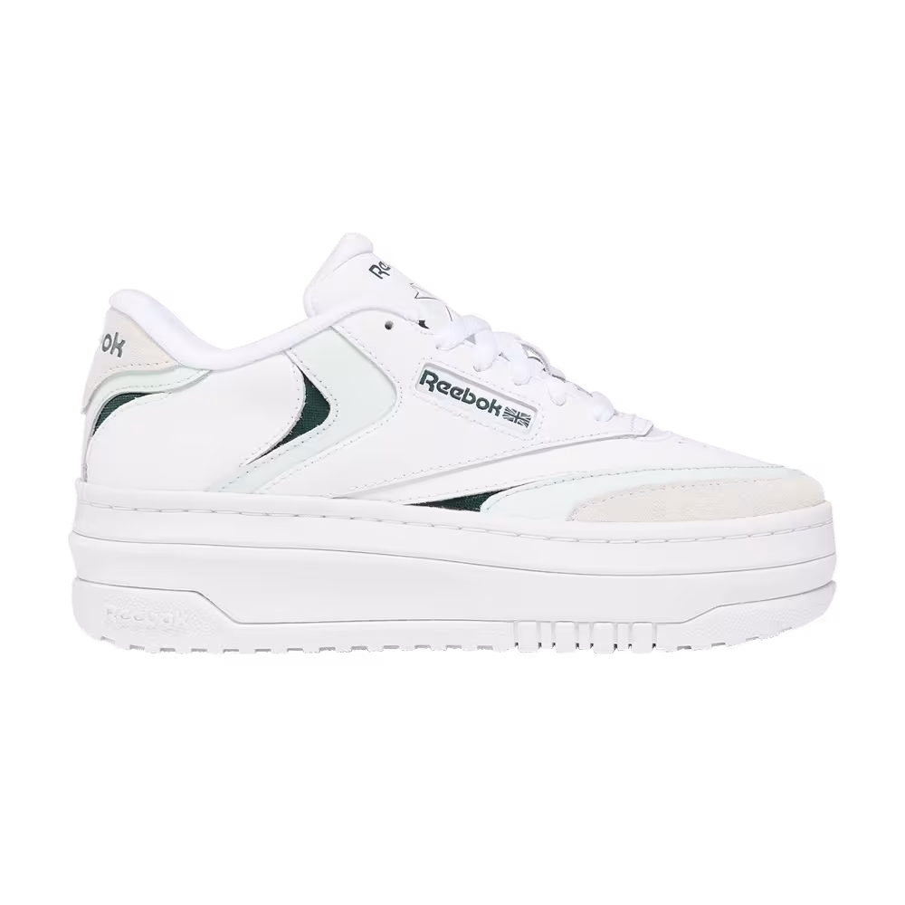 Reebok Women's Club C Extra White Forest Green