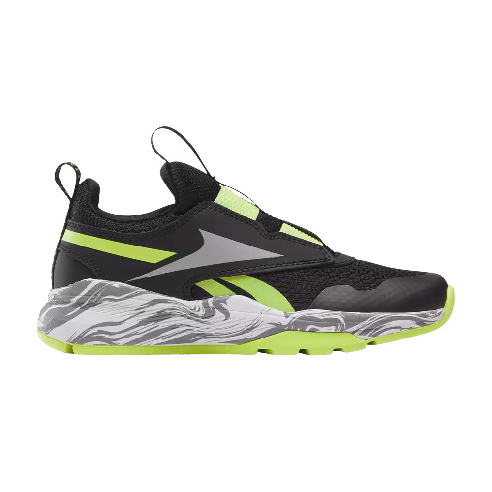 Reebok XT Sprinter Slip-On Little Kid Black Laser Lime