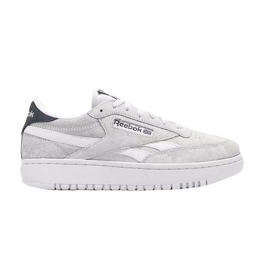 Reebok Women's Club C Double Revenge Cold Grey Hoops Blue