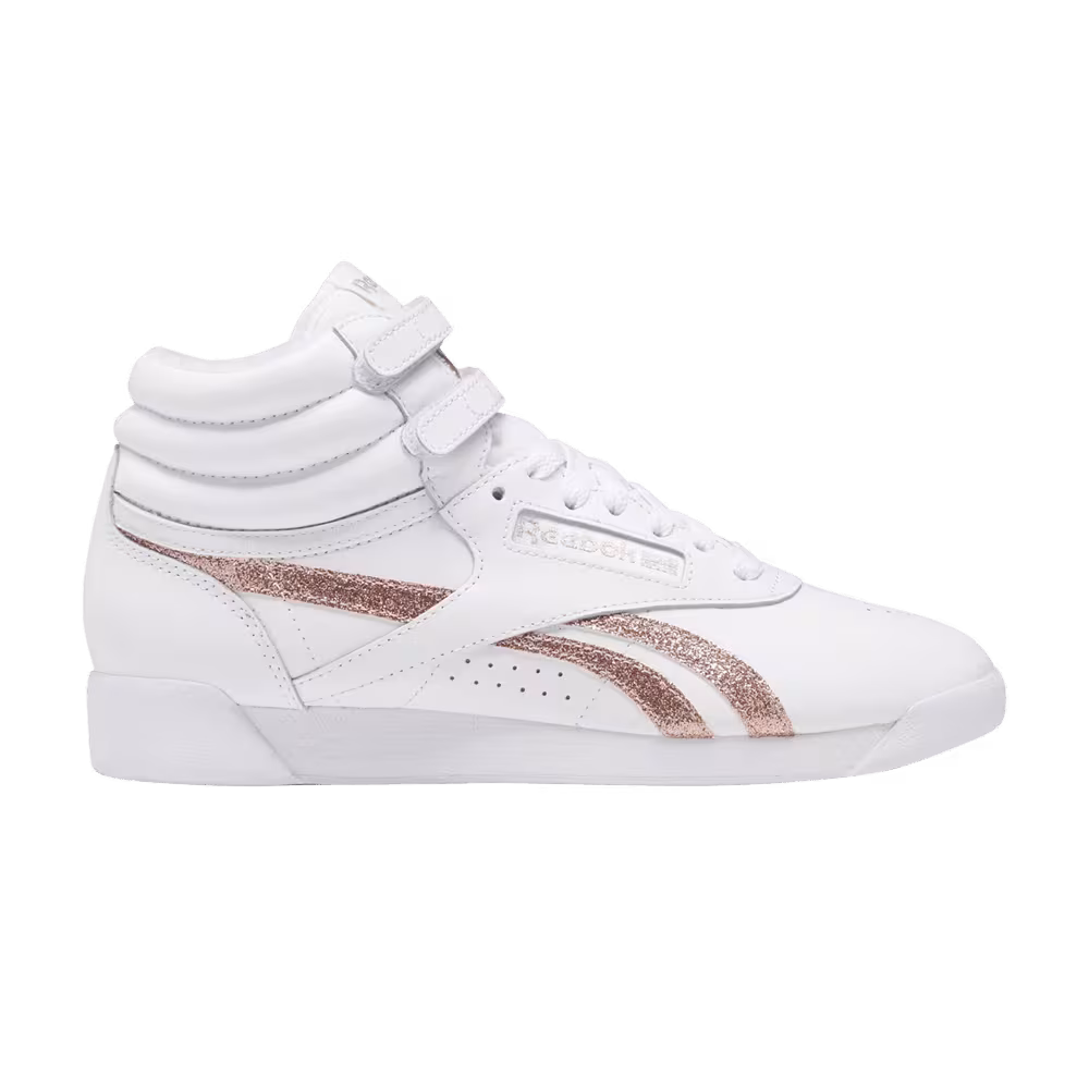 Reebok Women's Freestyle High White Rose Gold