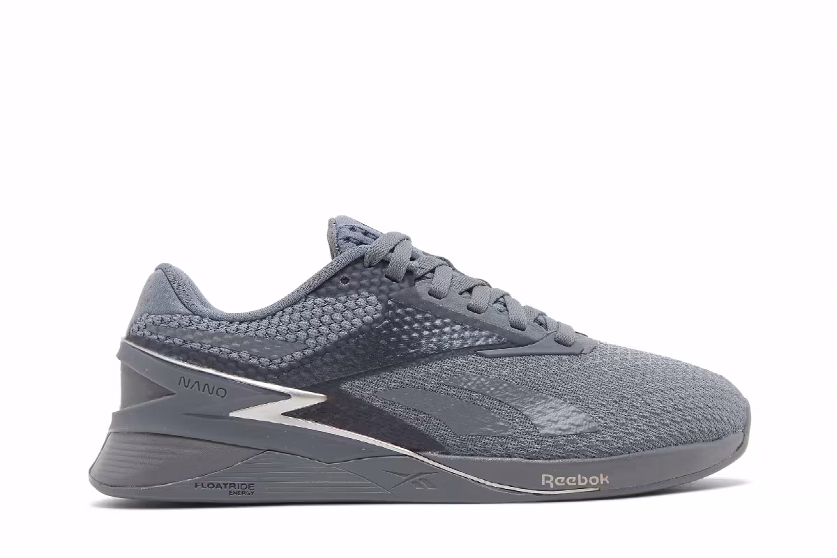 Reebok Women's Nano X3 Pure Grey Taupe Metallic, view 2