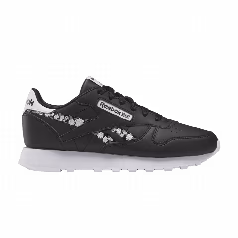 Reebok Classic Leather Big Kid 'Flower Crowns - Black White'
