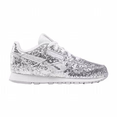 Reebok Classic Leather Step 'n' Flash 2.0 Little Kid 'Sparkly Silver'