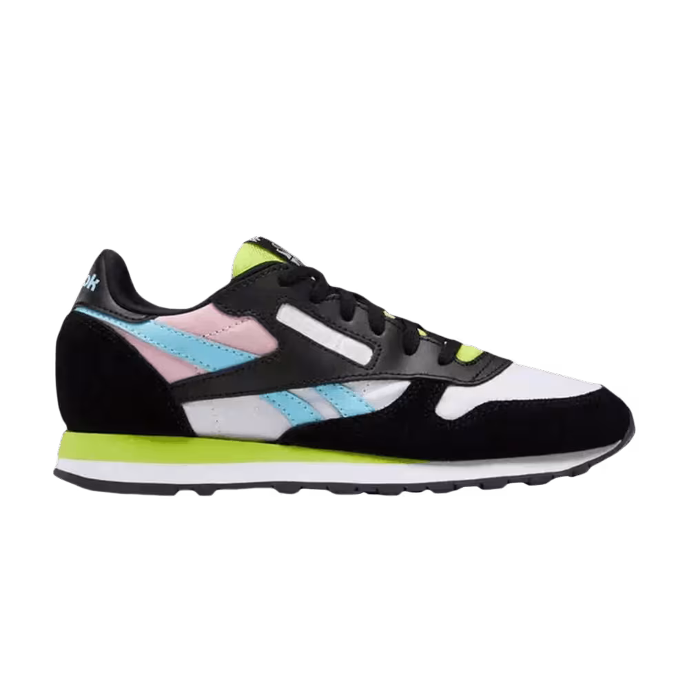 Reebok Classic Leather Big Kid Black White Digital Blue