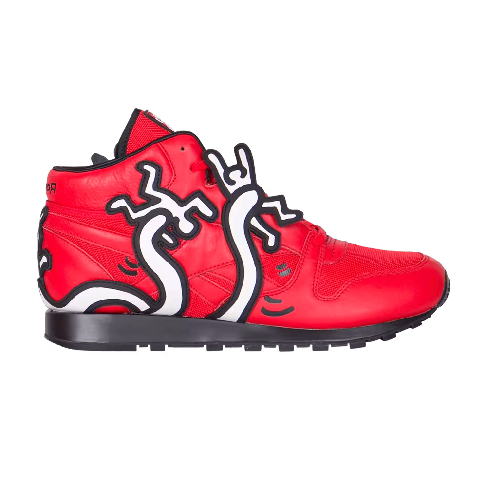 Keith Haring x Reebok Classic Leather Mid LUX Techy Red