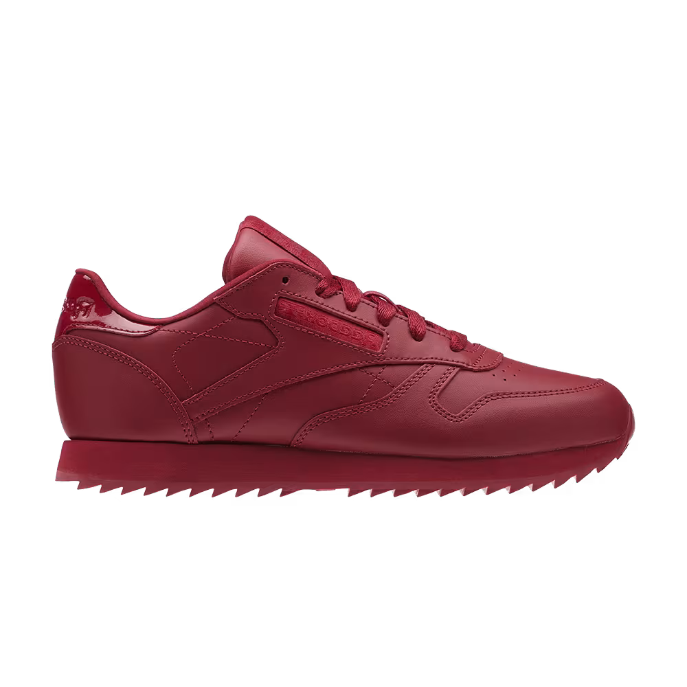 Reebok Women's Classic Leather Ripple Cranberry Red