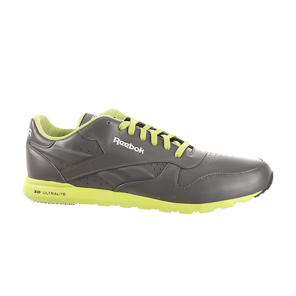 Reebok Classic Leather Ultralite Grey Solar Green
