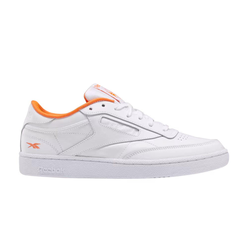 Reebok Club C 85 White Solar Orange