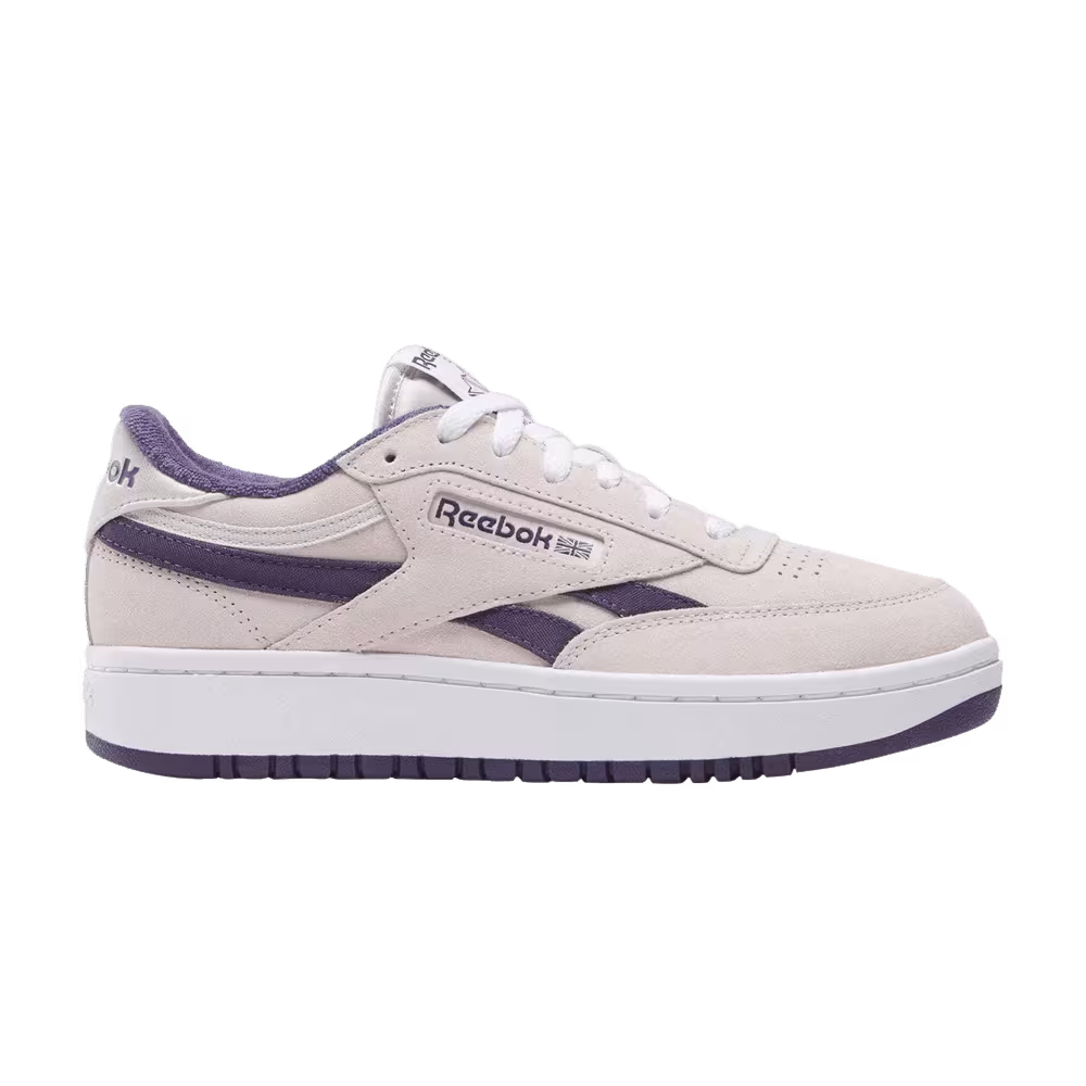 Reebok Women's Club C Double Revenge Luxe Grey/Movement Pruple/White