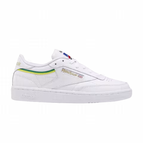 Reebok Wmns Club C 85 'Collage of Flags - White Yellow'