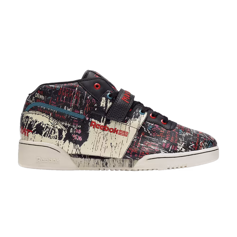 Basquiat x Reebok Workout Mid Strap INT Black Multi-Color