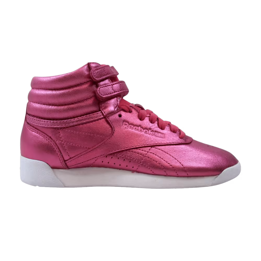 Reebok Women's Freestyle Hi Metallic Sharp Pink