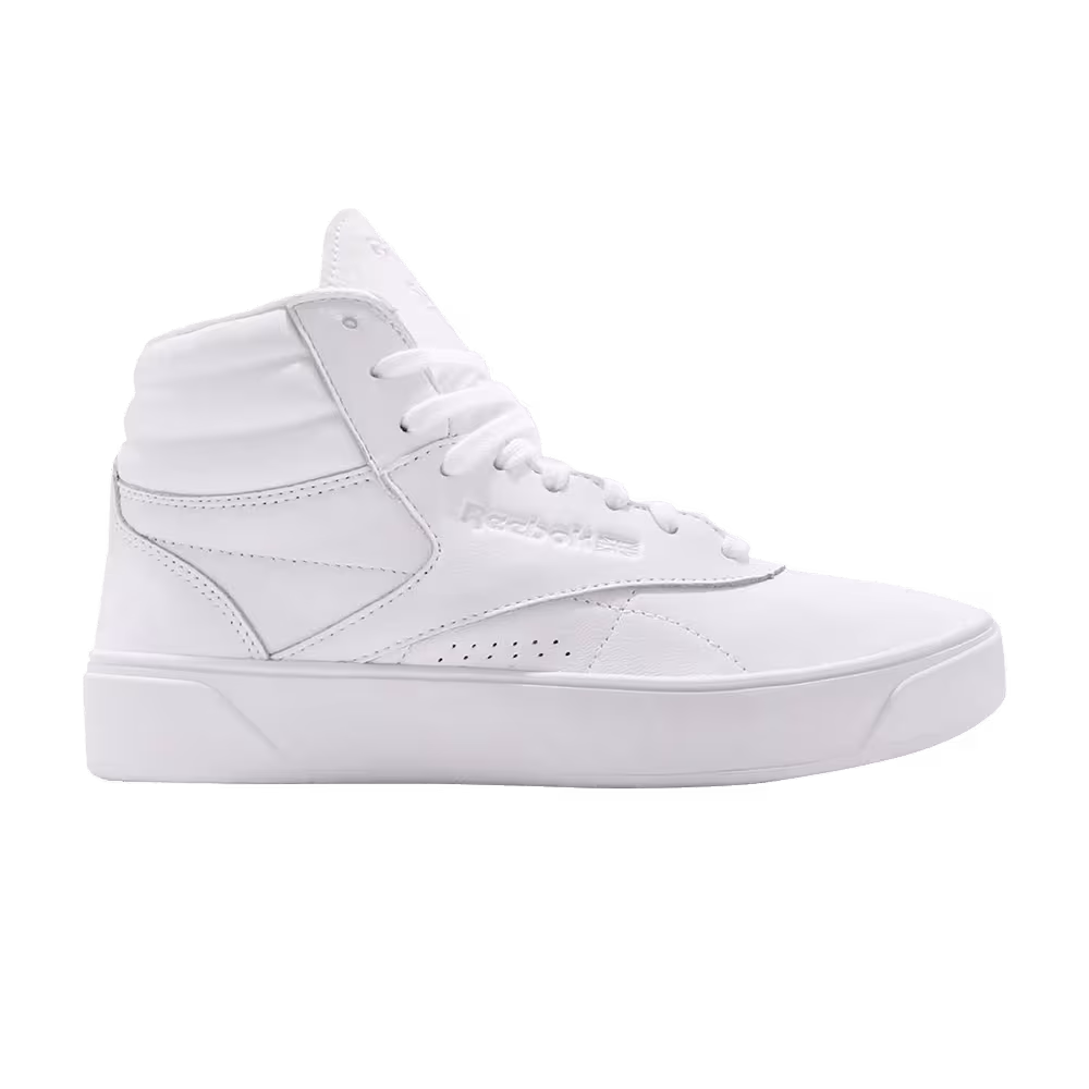 Reebok Women's Freestyle Hi Nova White Purple