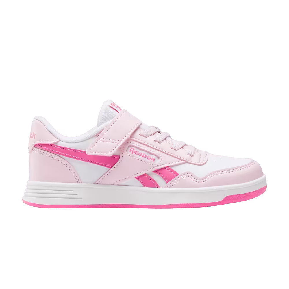 Reebok Court Advance Elastic Lace and Top Strap Little Kid Passion Pink Frosted Berry
