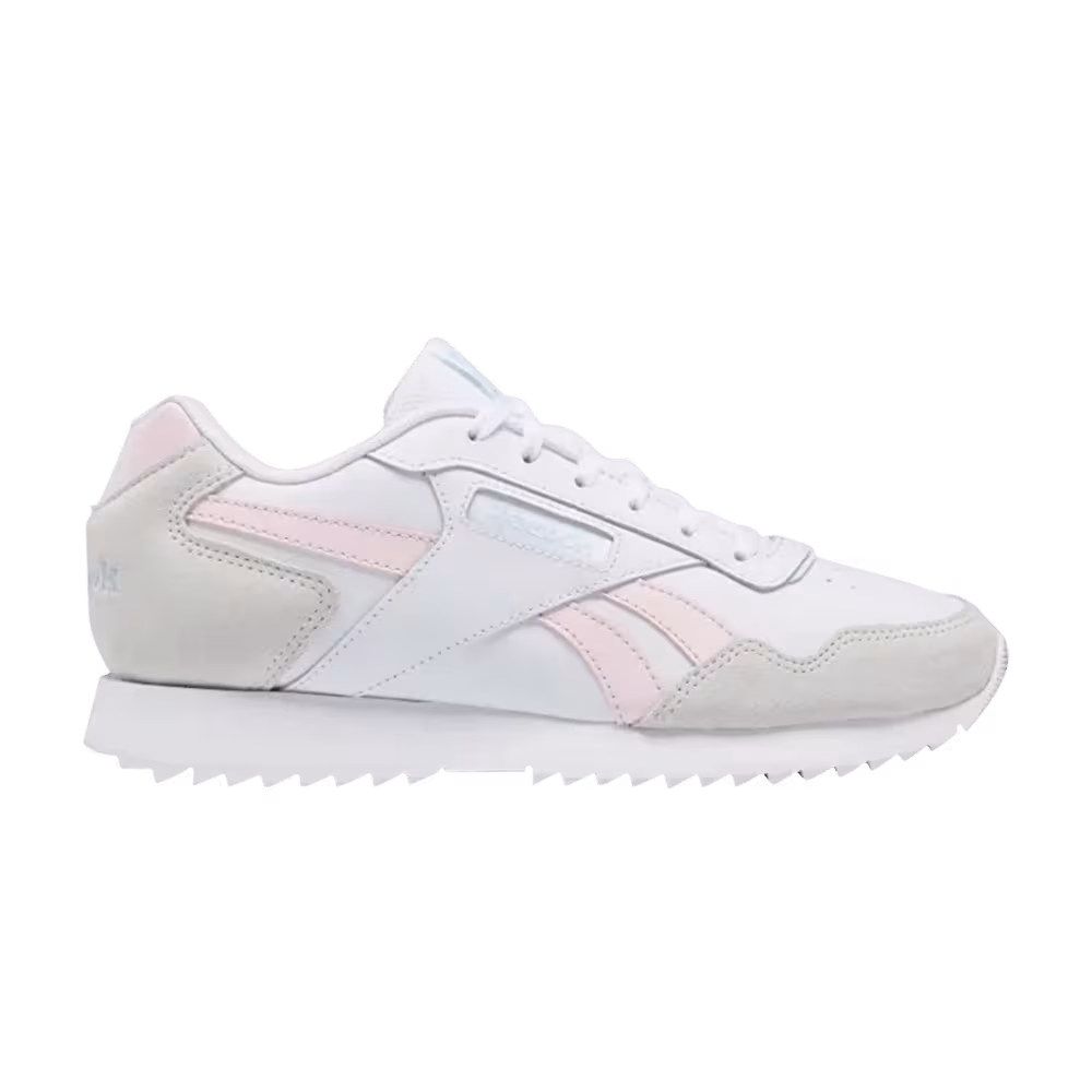 Reebok Women's Glide Ripple White Grey Porcelain Pink