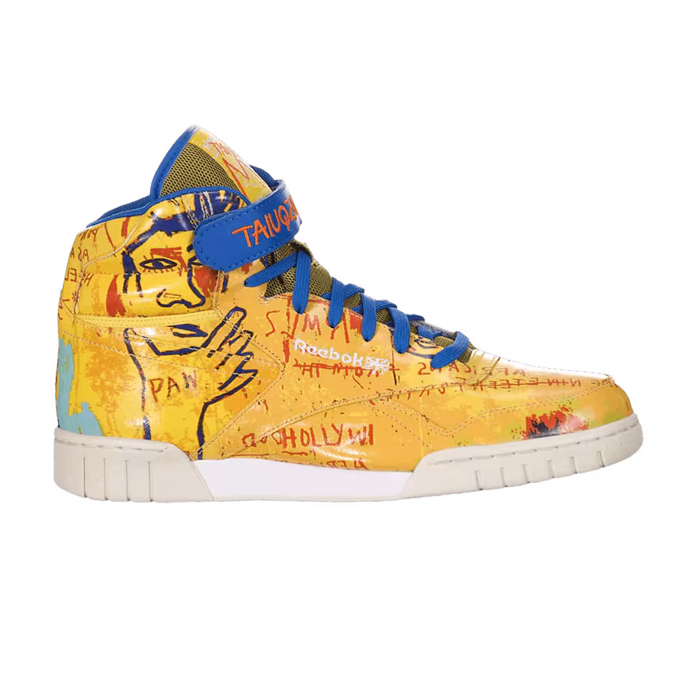 Jean-Michel Basquiat x Reebok Ex-O-Fit Plus High Yellow Blue Sport