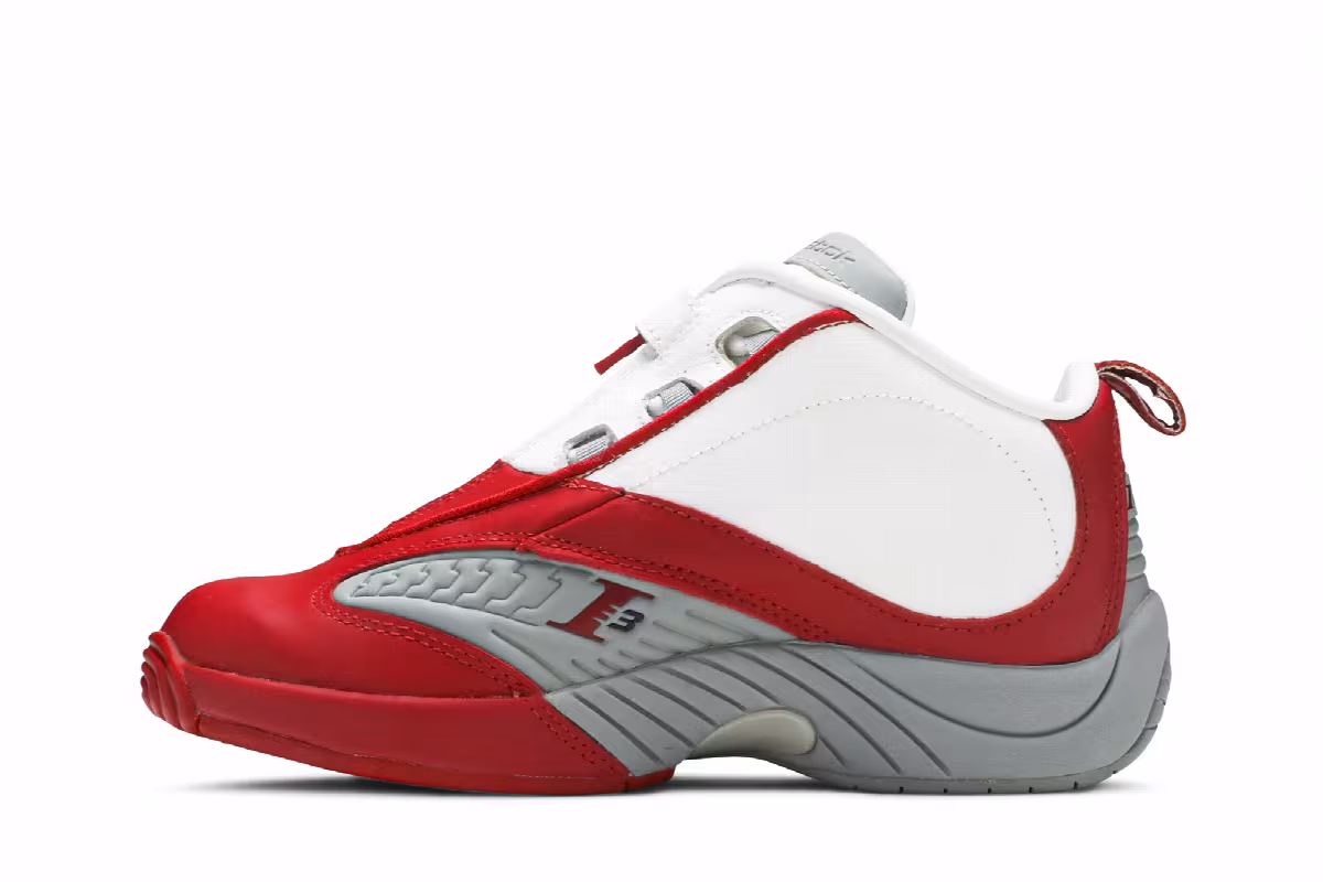 Reebok Answer 4 J Red Flat Grey, view 4