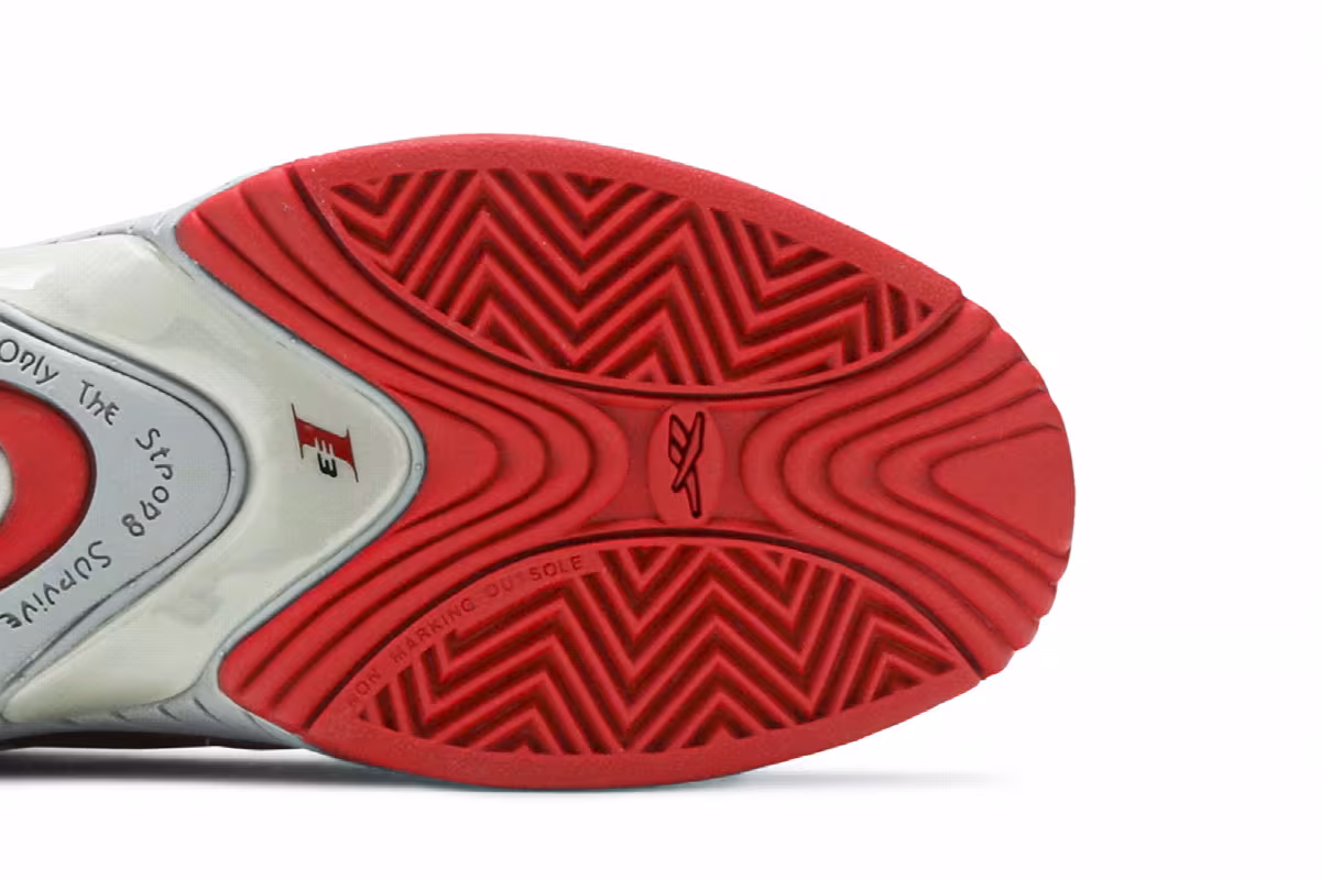 Reebok Answer 4 J Red Flat Grey, view 6