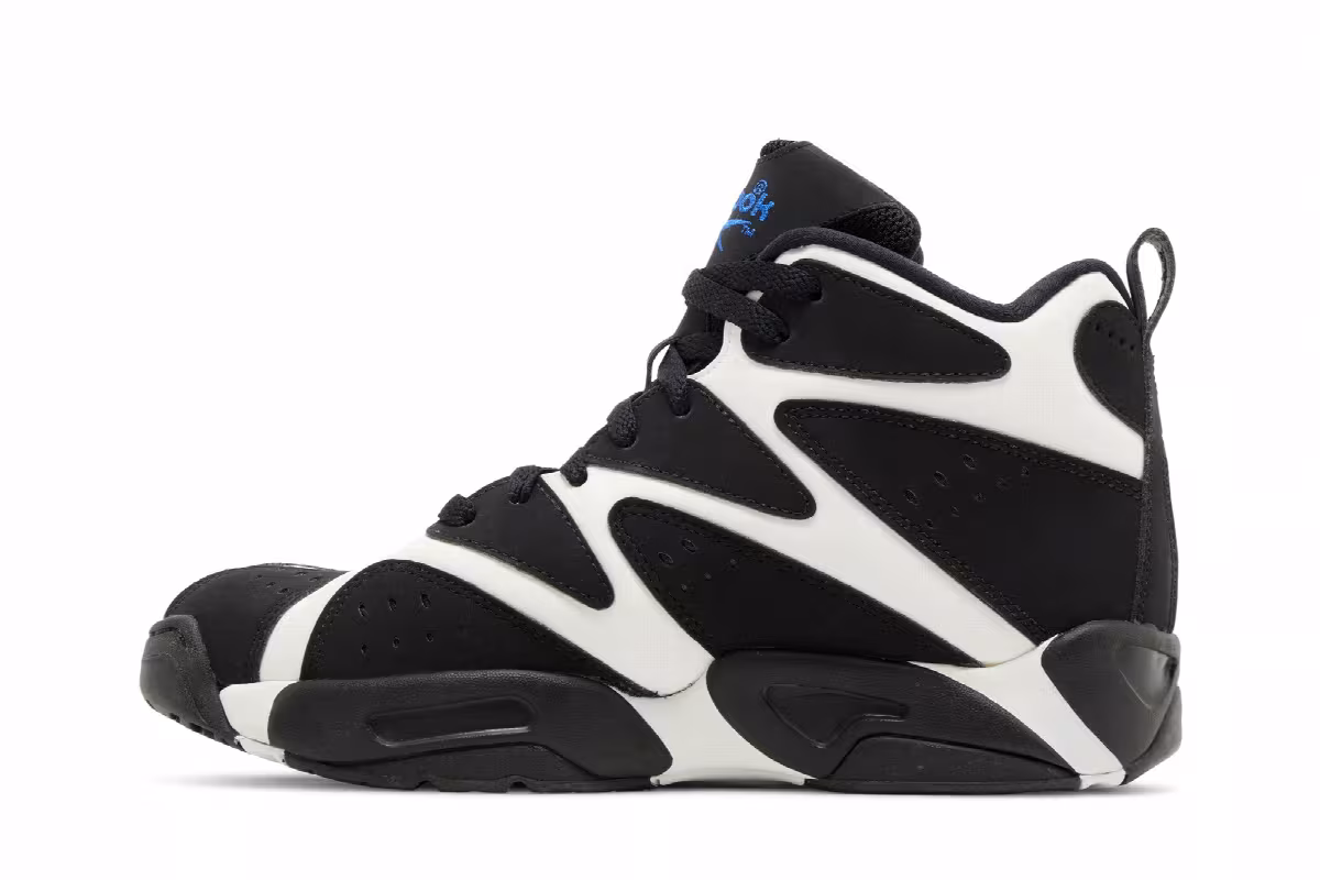 Reebok Kamikaze 1 Mid White Black Blue, view 4
