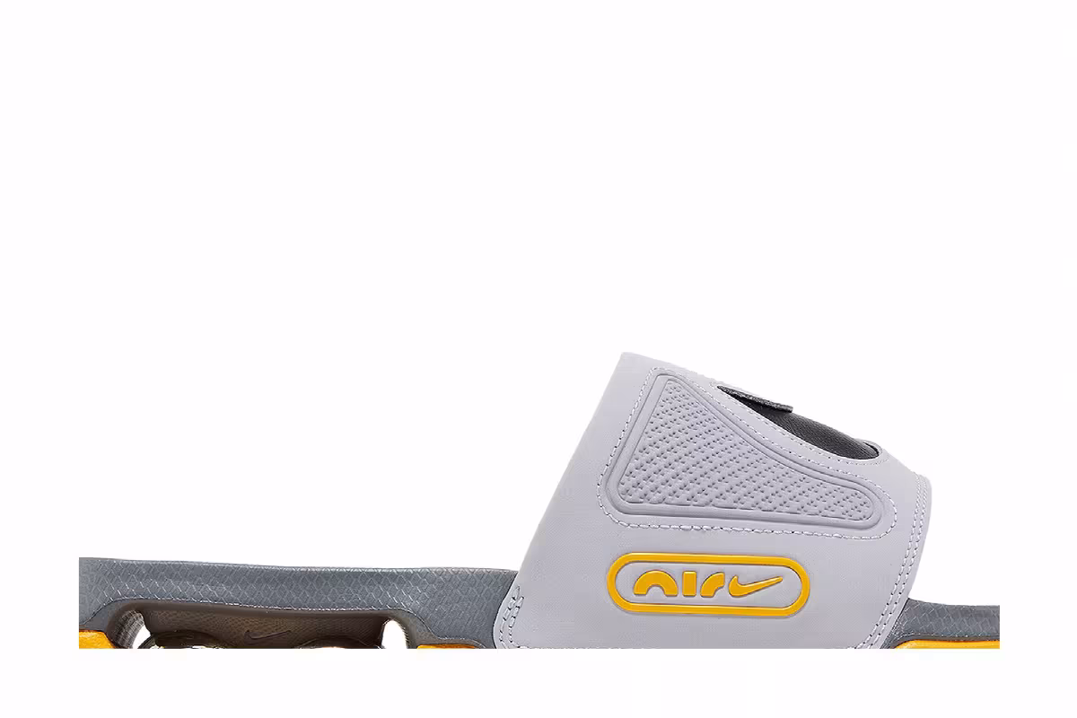 Nike Air Max Cirro Slide Wolf Grey Yellow, view 3
