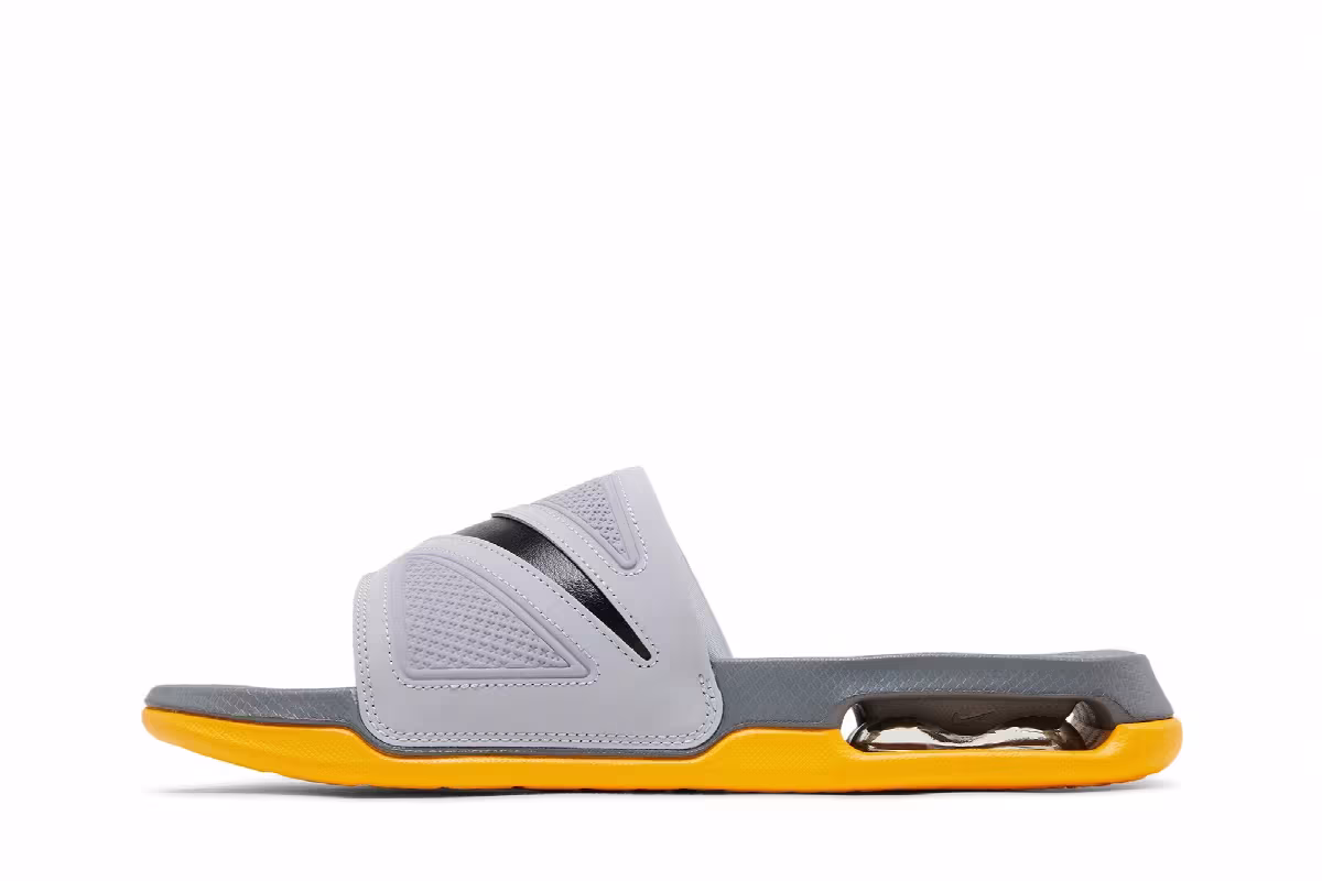 Nike Air Max Cirro Slide Wolf Grey Yellow, view 4