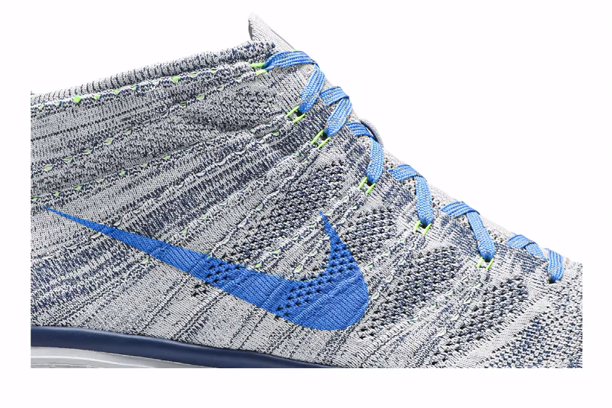 Nike Free Flyknit Chukka Wolf Grey Photo Blue, view 3