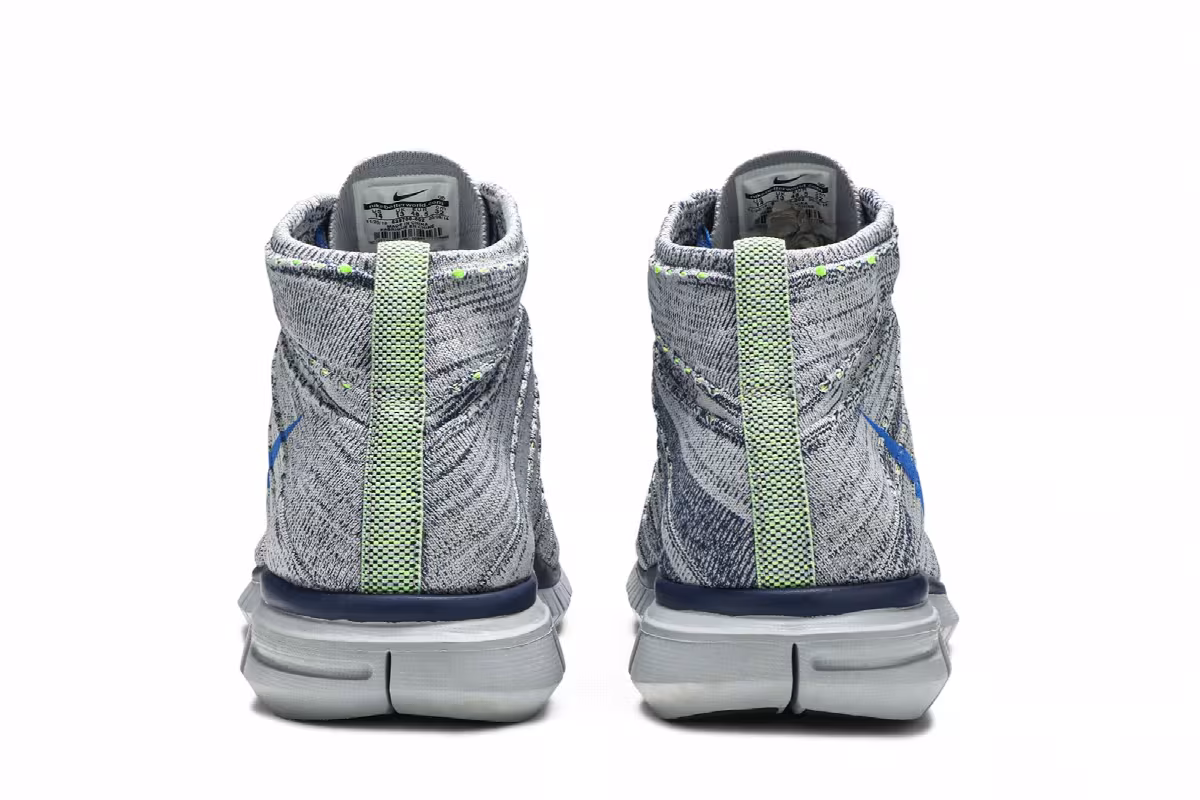 Nike Free Flyknit Chukka Wolf Grey Photo Blue, view 7