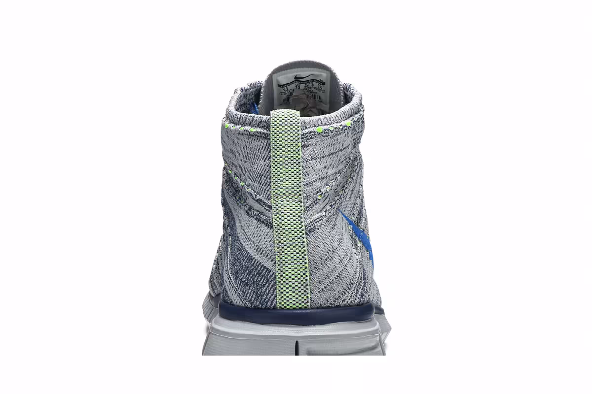 Nike Free Flyknit Chukka Wolf Grey Photo Blue, view 8