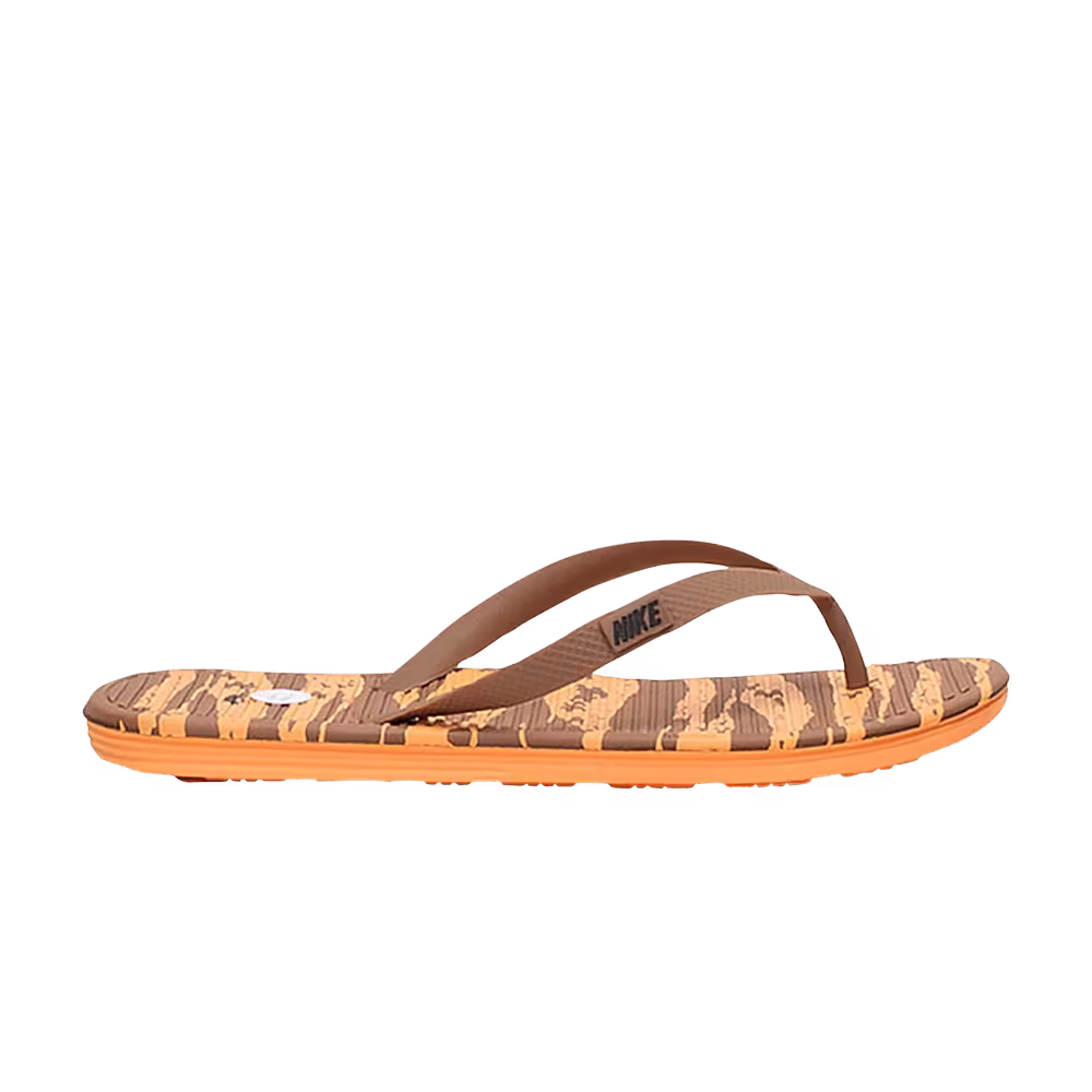 Nike Solarsoft Thong 2 Camo Print - Light British Tan Bright Citrus