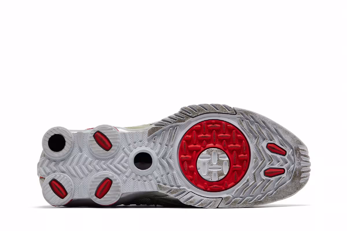 Nike Shox Supreme Metallic Silver Red, view 5