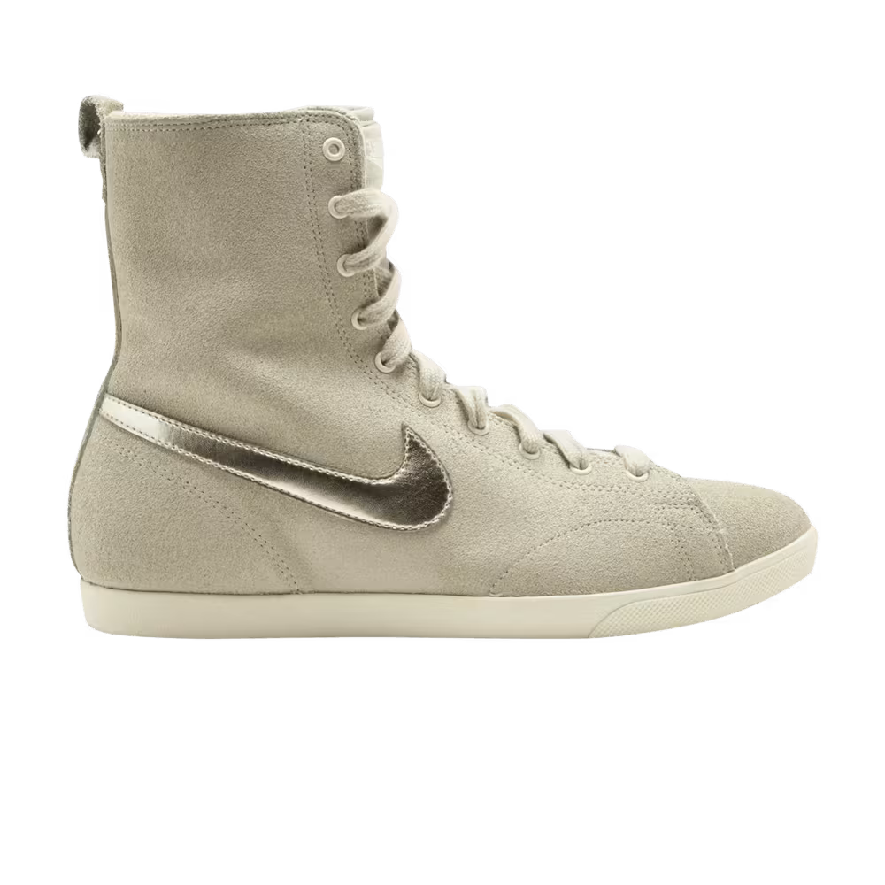 Nike Women's Racquette Mid Leather Birch Metallic Gold Grain