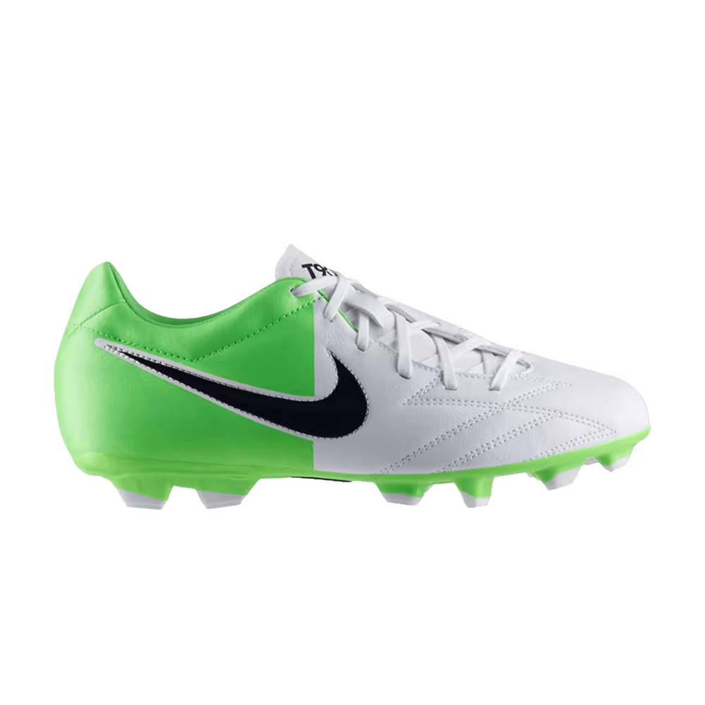 Nike Jr T90 Shoot 4 FG PS White Electric Green
