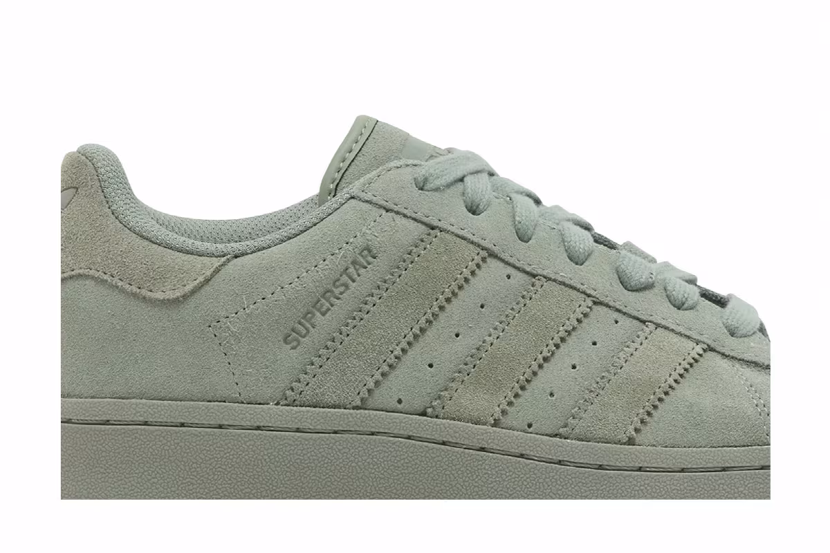 Adidas Women's Superstar XLG Silver Green, view 3
