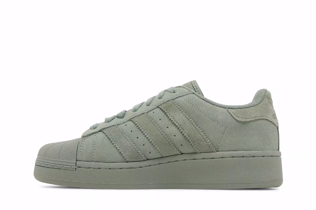 Adidas Women's Superstar XLG Silver Green, view 4