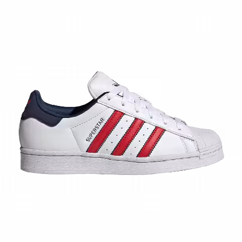 Adidas Superstar Big Kid 'White Scarlet Indigo'